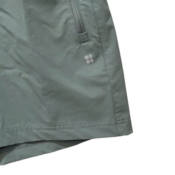 Sweaty Betty Summit Hiking Shorts Water Resistant Pull-On Zip Pockets Sz M - Picture 3 of 9